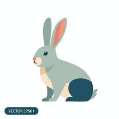 Obraz premium Cute Cartoon Rabbit Illustration