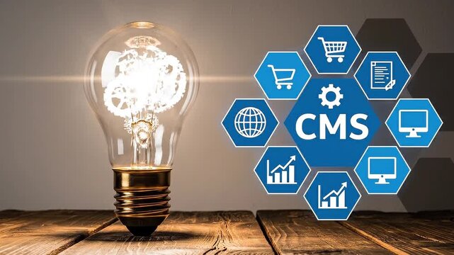 CMS platform concept for website administration and digital content management