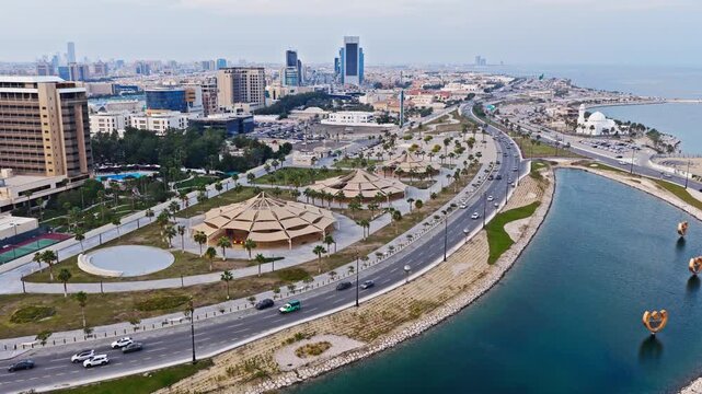 Al-Khobar, Saudi Arabia: Video footage of the Al-Khobar Corniche