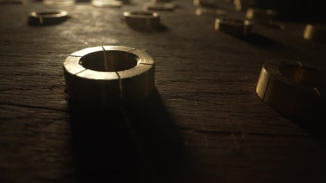 Professional metal collets for stretching jewelry rings.