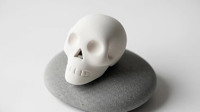Skull on Stone - A Symbolic Still Life Composition.