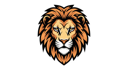 Obraz premium Lion Head Illustration with Majestic Mane.