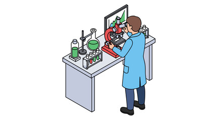 Scientist Working in Laboratory Setting.