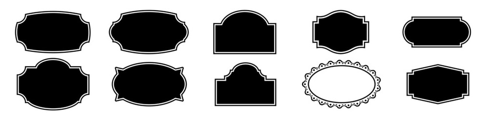 plate name vintage border retro rustic shop store name street