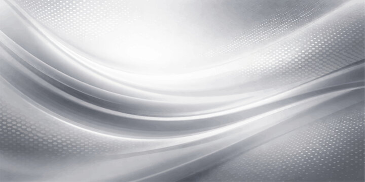 Shiny silver metallic background with abstract steel lines and a grey wave pattern creating a dark gradient texture for a modern wallpaper design