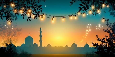 Islamic celebration wallpaper.
