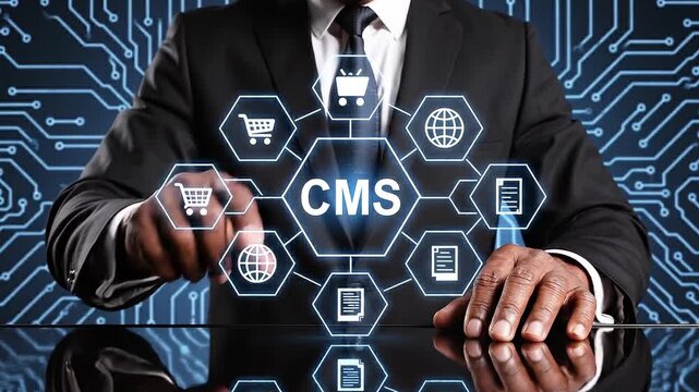 CMS concept platform for website administration and digital content management