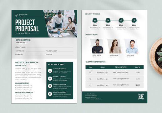 Modern Company Project Report and Proposal Template