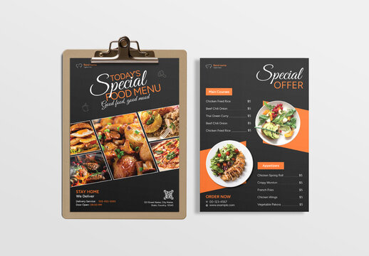Modern Restaurant Food Menu Design Layout