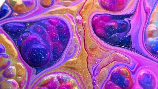 Abstract fluid art with vibrant colors and swirling patterns. Represents creativity, artistic expression, and modern design aesthetics