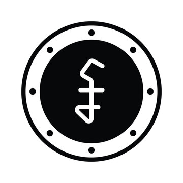 Well crafted glyph icon showing cambodian riel for premium use