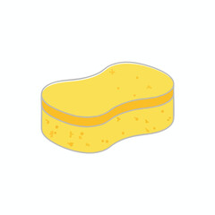 Illustration of a yellow sponge with a textured surface