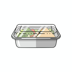 Ready to Eat Meal in a Plastic Container