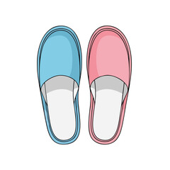 Pair of Slippers Illustration