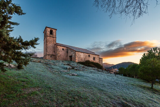 Historic Holy Spirit Church in Riopar Viejo, Gothic Mud&eacute;jar architecture,Albacete,Spain.