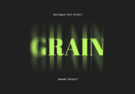 Abstract Grainy Motion Blur Text Effect PSD