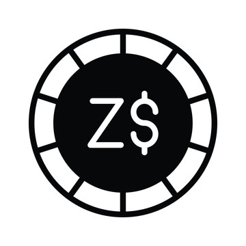 Well crafted glyph icon of zimbabwean dollar is editable design