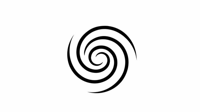 vortex line. twisted line. circular line. abstract spiral shape