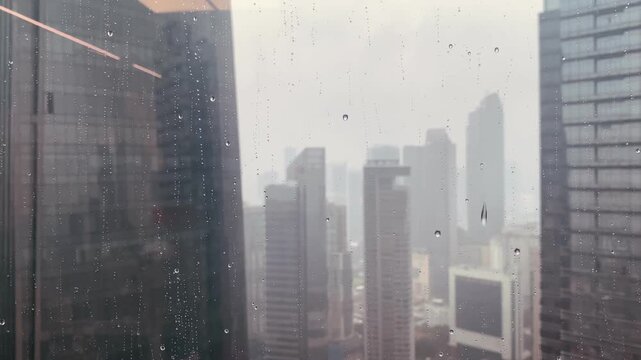 Highview cloudy sky from building after the heavy rainy day.