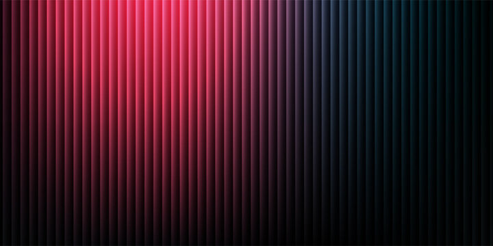 White, black and red ribbed abstract background with glass effect, corrugated iridescent color gradient. Vector illustration
