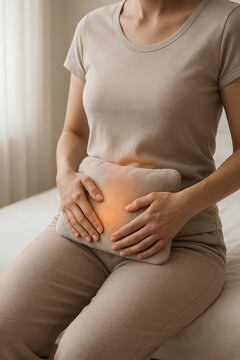 Endometriosis Pn Relief Concept with Heating Pad