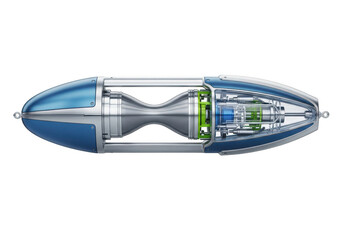 Detailed cross-section of advanced electric shaver