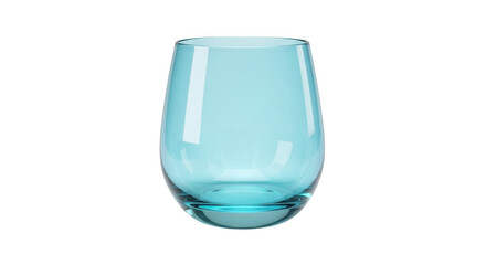 Elegant Aqua Blue Stemless Glass Tumbler