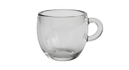 Empty Clear Glass Mug On Black Background