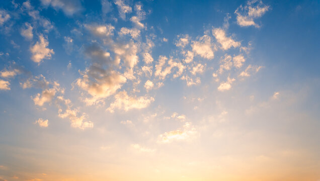 Sunset sky for background or sunrise sky and cloud at morning.