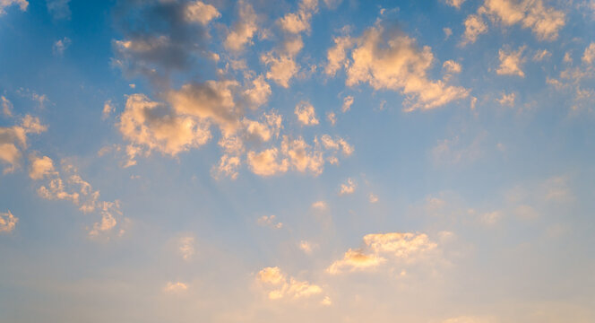 Sunset sky for background or sunrise sky and cloud at morning.