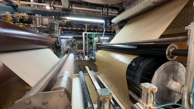 Perspective View Along Fabric Path in Textile Scouring Machine