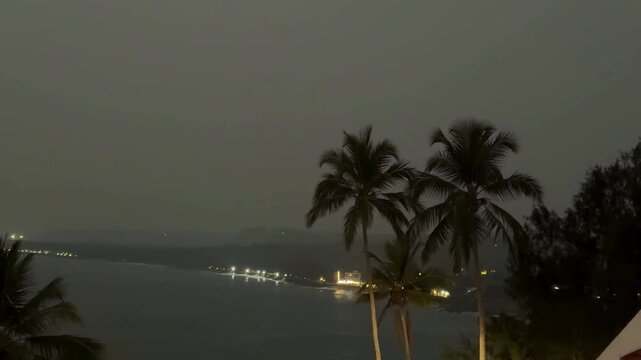 Aerial shot of Kovalam beach in Thiruvananthapuram