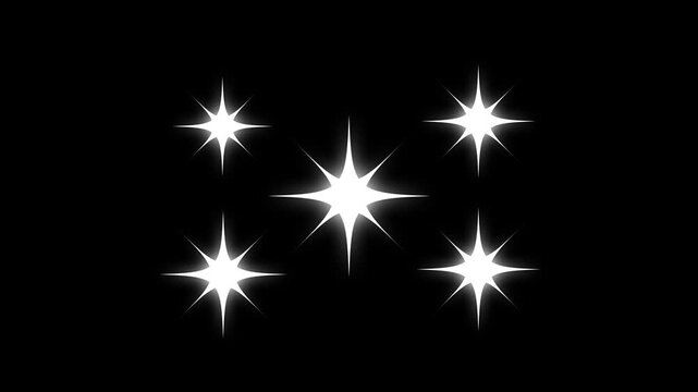 Magic Glitter Star Trail 4K Loop &ndash; White twinkling particles, glowing pixie dust burst, Christmas stars sparkle line, shimmering starlight dust, fairy sparkle transition on Black screen