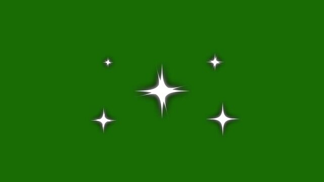 Twinkle Magic Dust Star Animation 4K &ndash; White magic dust trail, shimmering pixie dust path, fairy sparkle line, luxury starlight dust trail, pixie dust burst on Green background