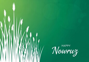 Fototapeta premium Happy nowruz card with green background
