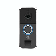Obraz premium Smart Video Doorbell with Camera and Microphone