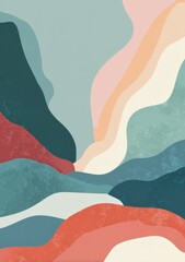 Obraz premium Winter School Notebook Cover Design Featuring an Abstract Pattern in a Cool Color Palette Suitable for Students and Professionals