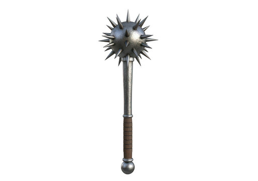 A formidable spiked medieval mace, a brutal historical weapon for close combat