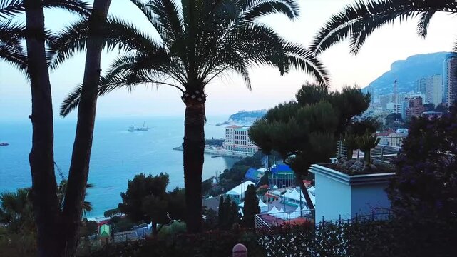 Monte Carlo, Monaco - Cityscape Skyline, Sea Landscape - Cinematic Sky View Discover the magnificence of Monte Carlo, in the heart of Monaco, France. Enjoy breathtaking sea views of the French Riviera