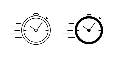 Quick Speed Action Line Icon Vector Symbol