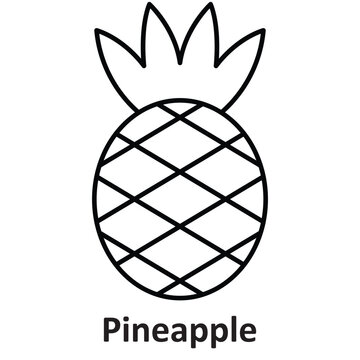 Pineapple Vector icon which can easily modify or edit