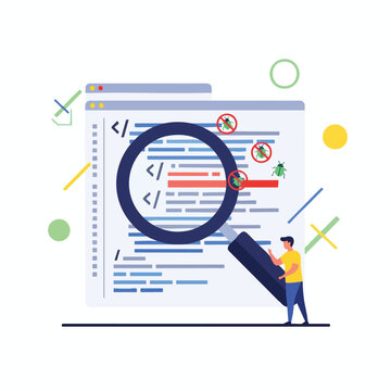 Webpage Code Review with Magnifying Glass