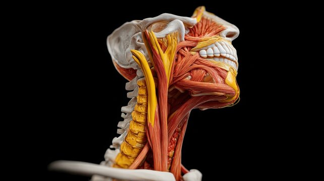 Detailed 3D Model of Human Pharynx and Neck Anatomy