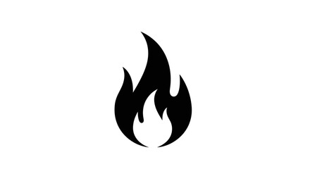 Black flame icon