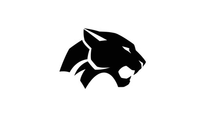 Fototapeta premium Black Panther Head Silhouette Logo