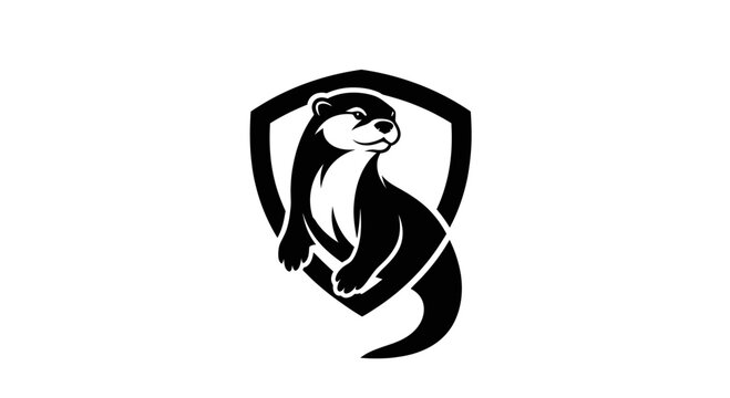 Otter within a shield logo