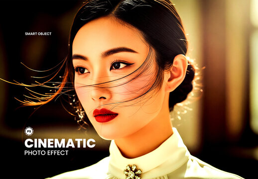 Cinematic Portrait Photo Effect Template