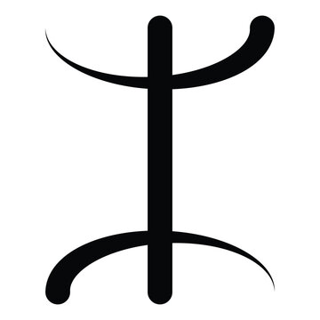 Amazigh Yaz Symbol - Tifinagh Alphabet Letter Representing the Free Man and Berber Culture