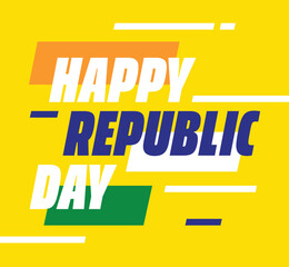 Abstract Republic Day vector art with flowing lines.