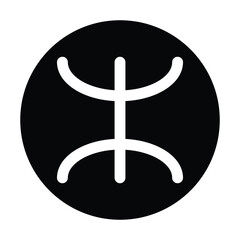 Obraz premium Amazigh Yaz Symbol – Tifinagh Letter Representing Freedom and Berber Identity